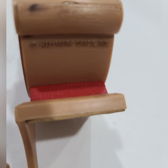 Hallmark Stocking Hanger Baby first Christmas 1984 Rocking Horse - Picture 6 of 8